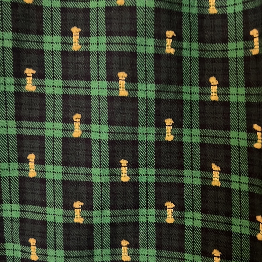Talbots XLP Plaid Velvet Ruffle Popover - Picture 2 of 5